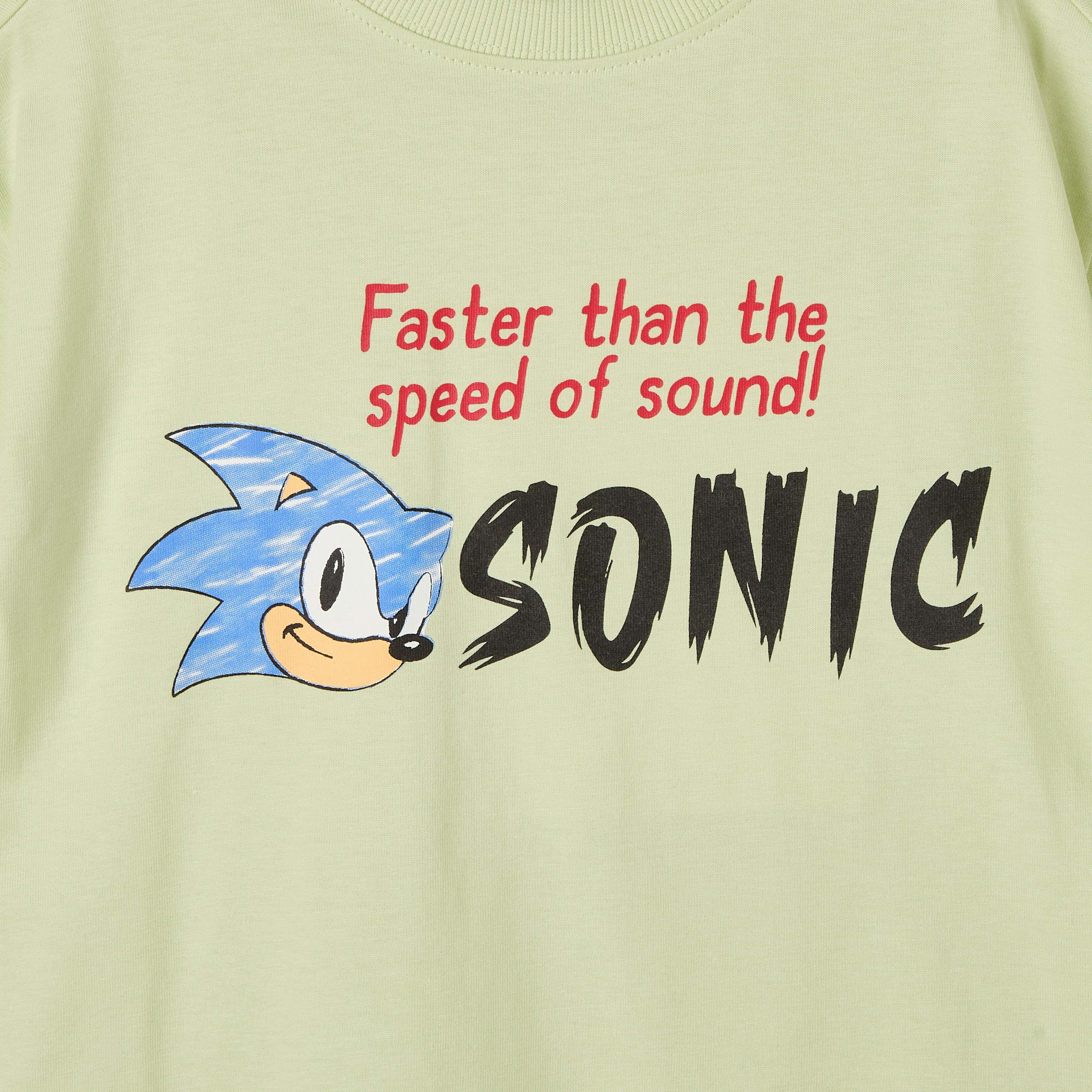 Crew Neck Short Sleeves T-shirt with Sonic the Hedgehog Print-boys-clothing-tshirtsandpolos-image-4