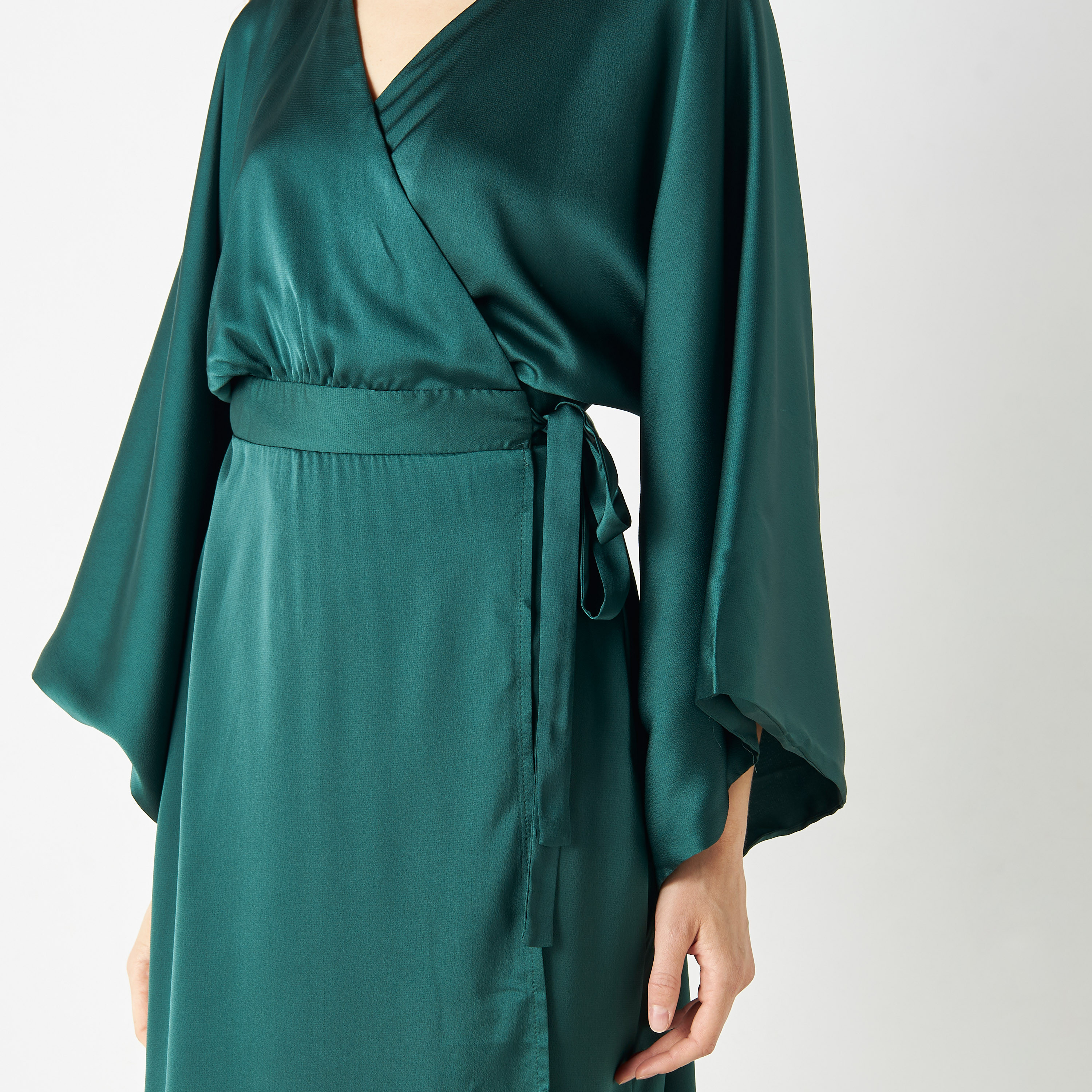 TFNC Plain V-Neck Wrap Maxi Dress-women-clothing-dresses-image-4