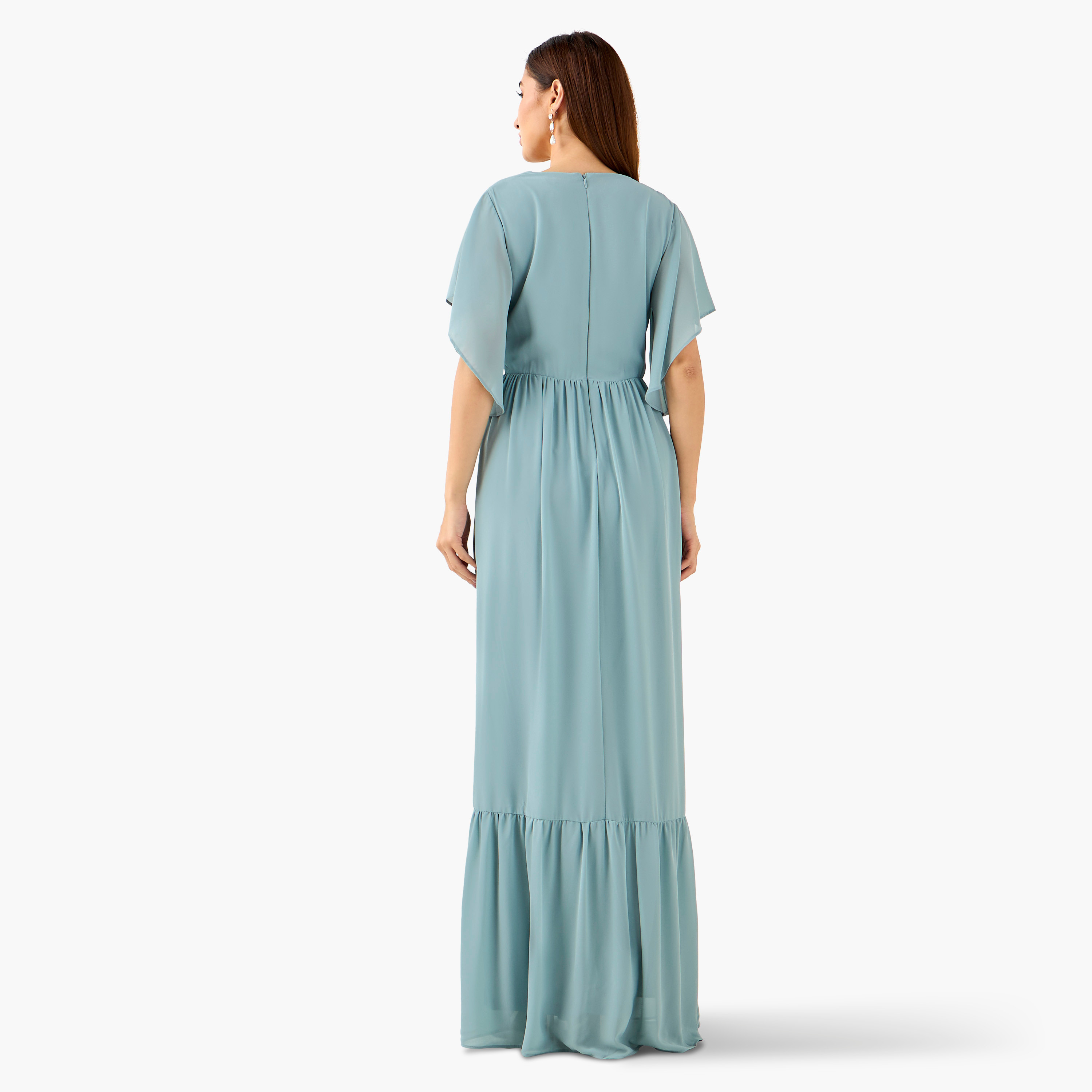 فستان ماكسي بوليستر متعدد الطبقات بأكمام واسعة من تي إف إن سي-women-clothing-dresses-image-3