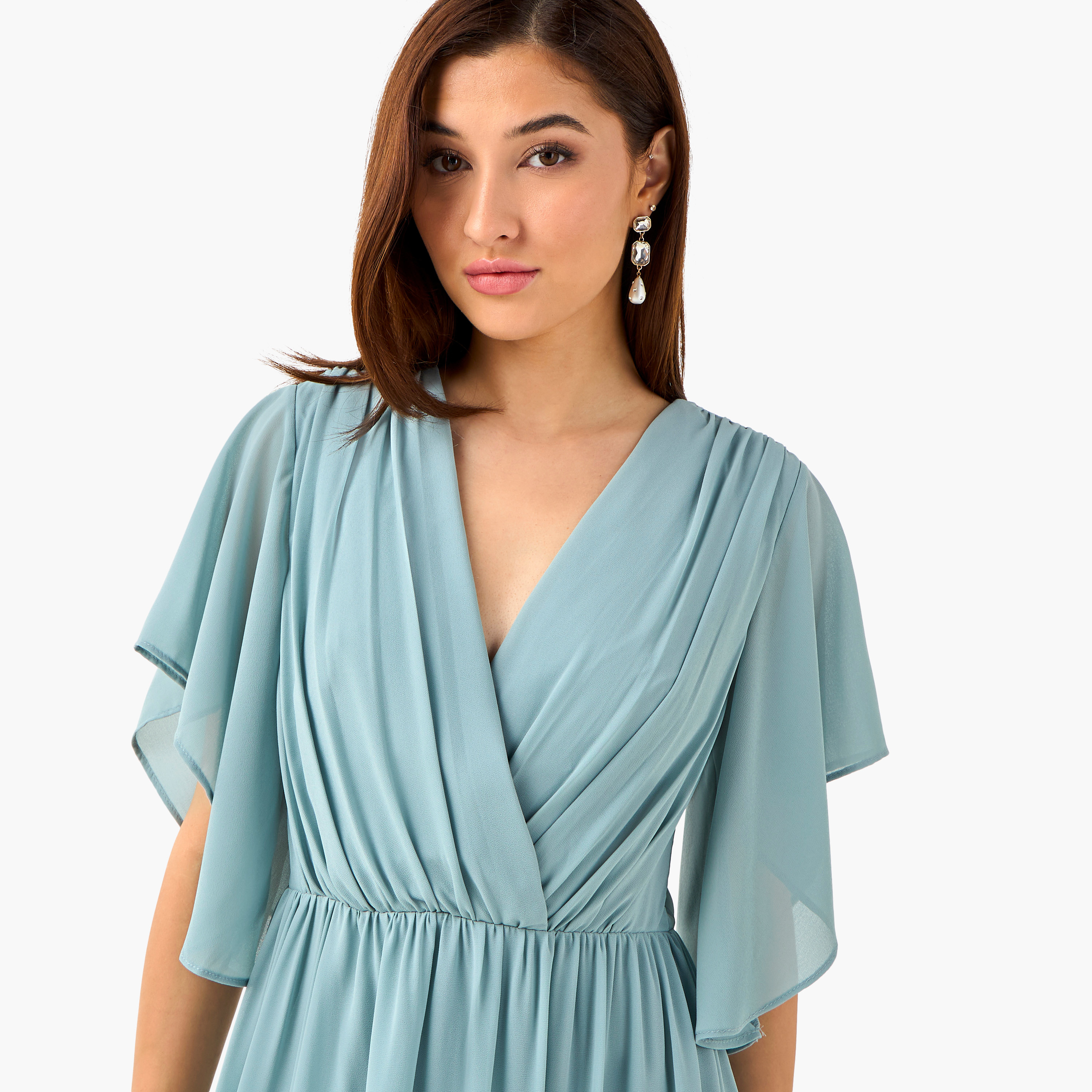 فستان ماكسي بوليستر متعدد الطبقات بأكمام واسعة من تي إف إن سي-women-clothing-dresses-image-4