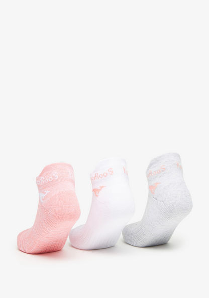 KangaROOS Logo Print Ankle Length Socks - Set of 3
