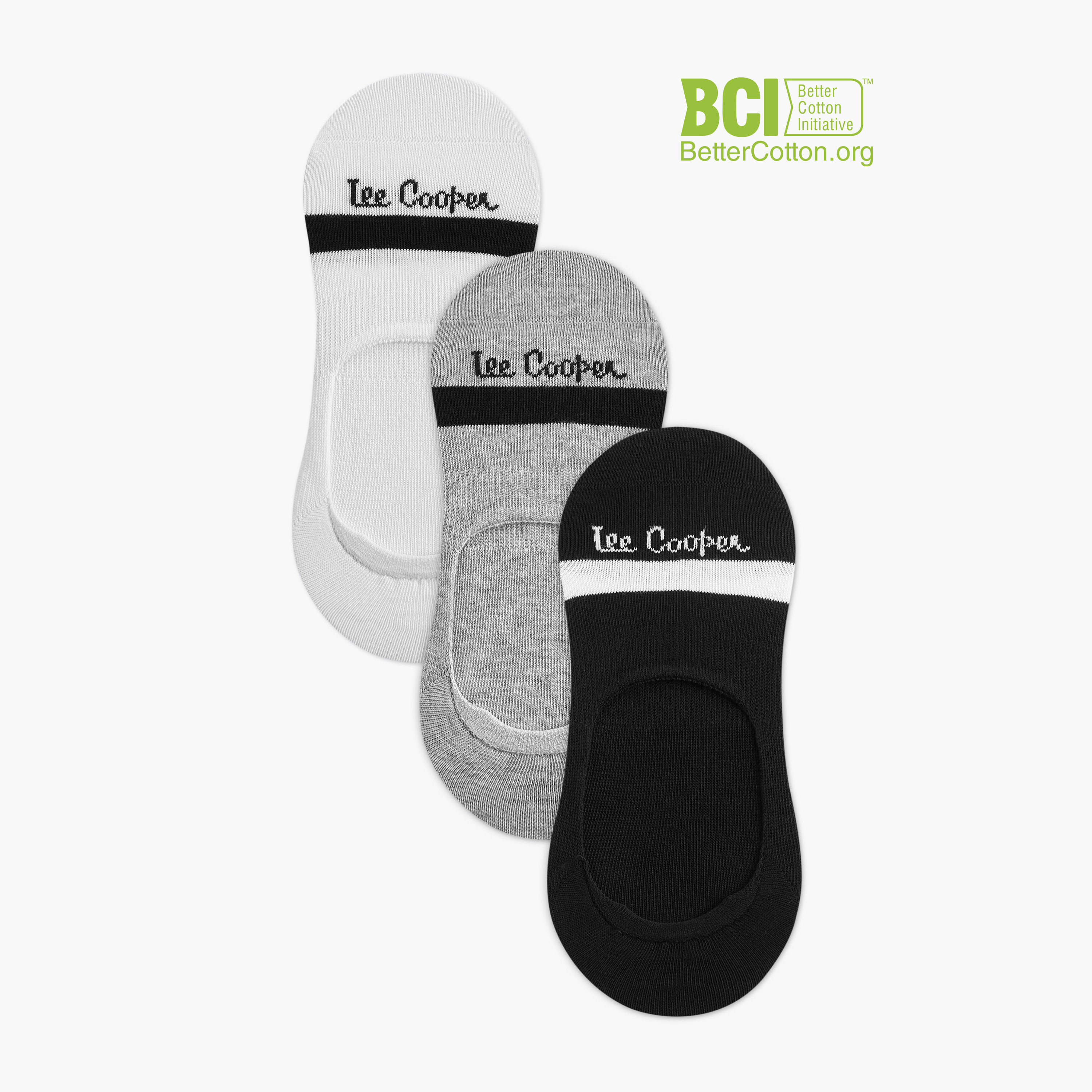 طقم جوارب غير وبرية 3 أزواج غير مرئية بطبعات الشعار من لي كوبر-men-socks-image-1