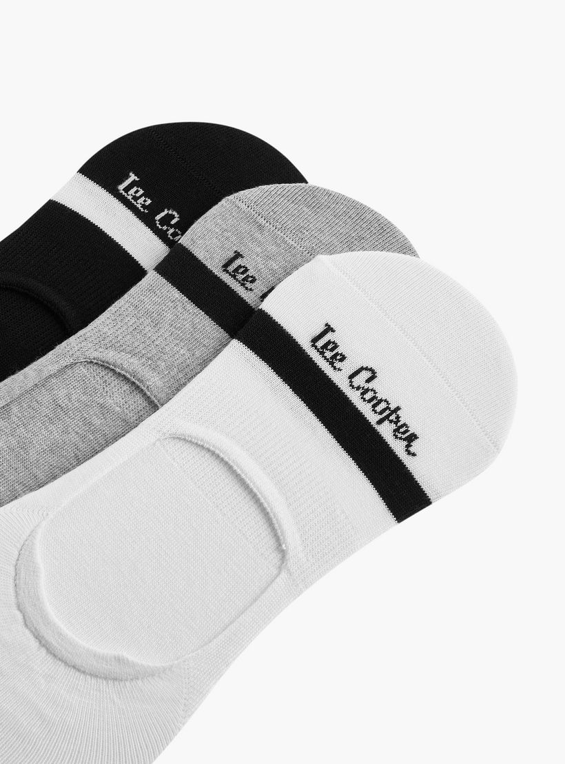 طقم جوارب غير وبرية 3 أزواج غير مرئية بطبعات الشعار من لي كوبر-men-socks-image-3