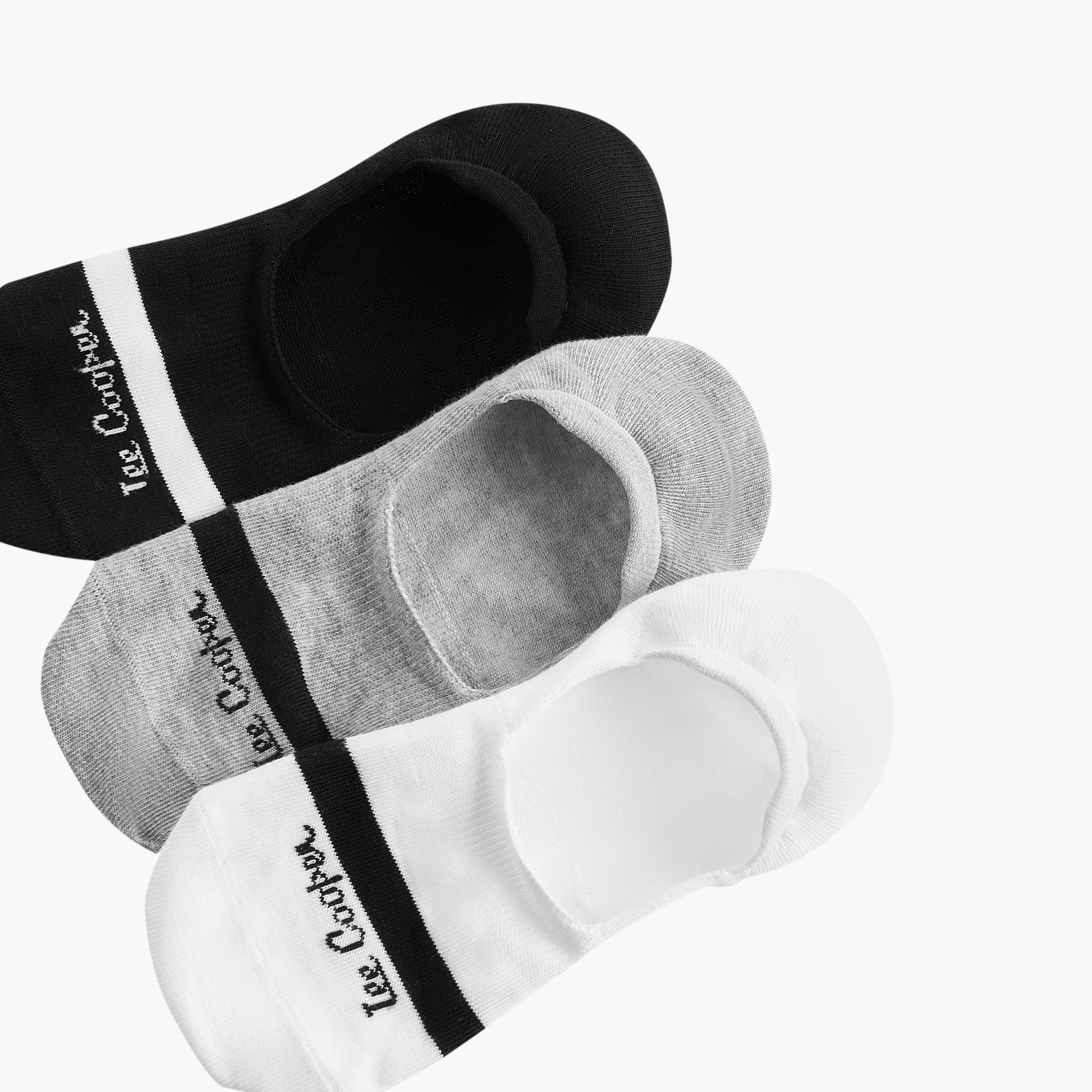 طقم جوارب غير وبرية 3 أزواج غير مرئية بطبعات الشعار من لي كوبر-men-socks-image-4