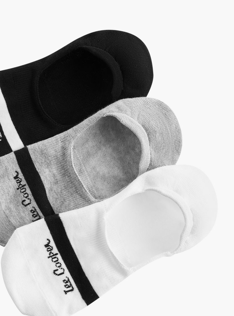 طقم جوارب غير وبرية 3 أزواج غير مرئية بطبعات الشعار من لي كوبر-men-socks-image-4