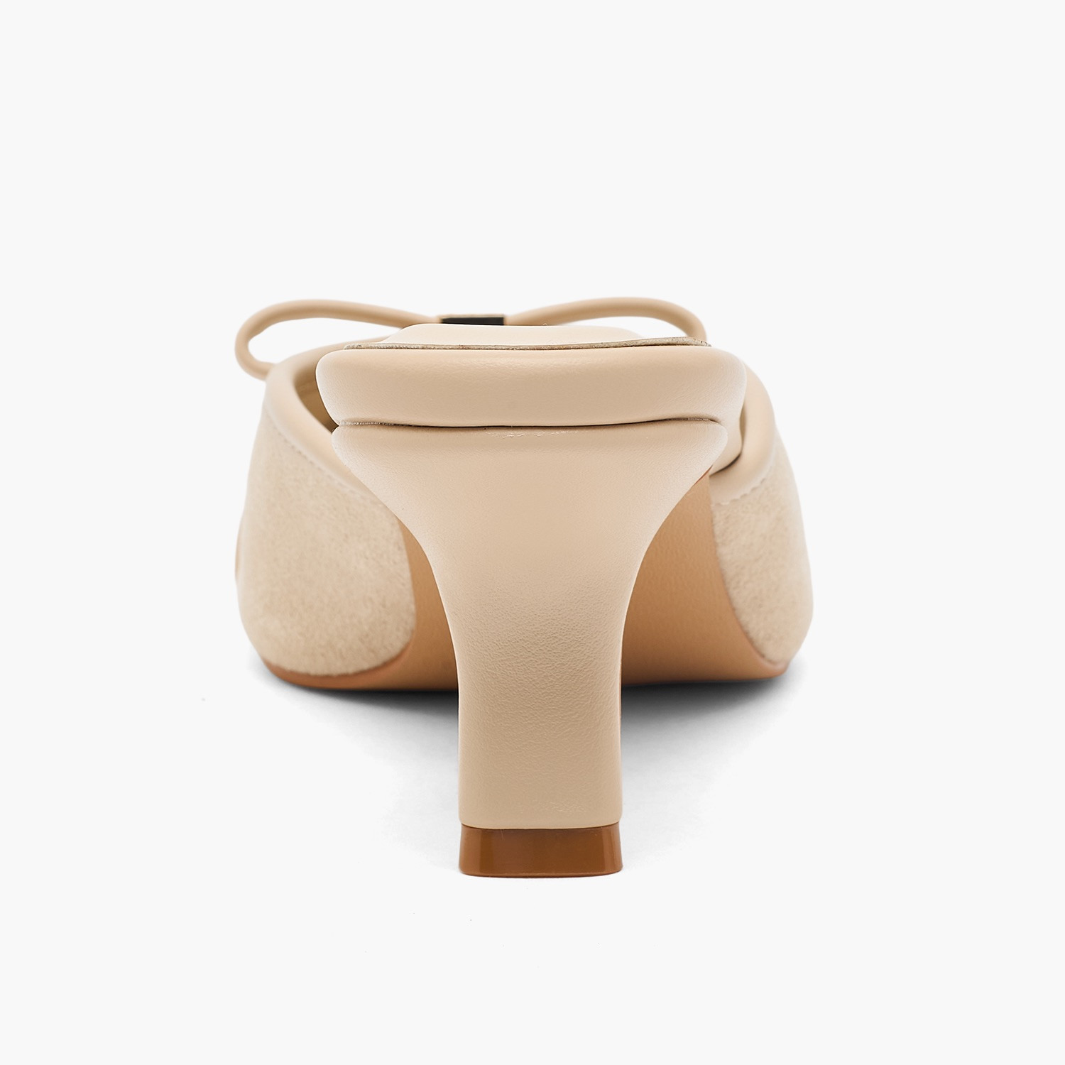 Elle Women Bow Accent Pointed Toe Kitten Heel Mules-women-shoes-heels-image-5