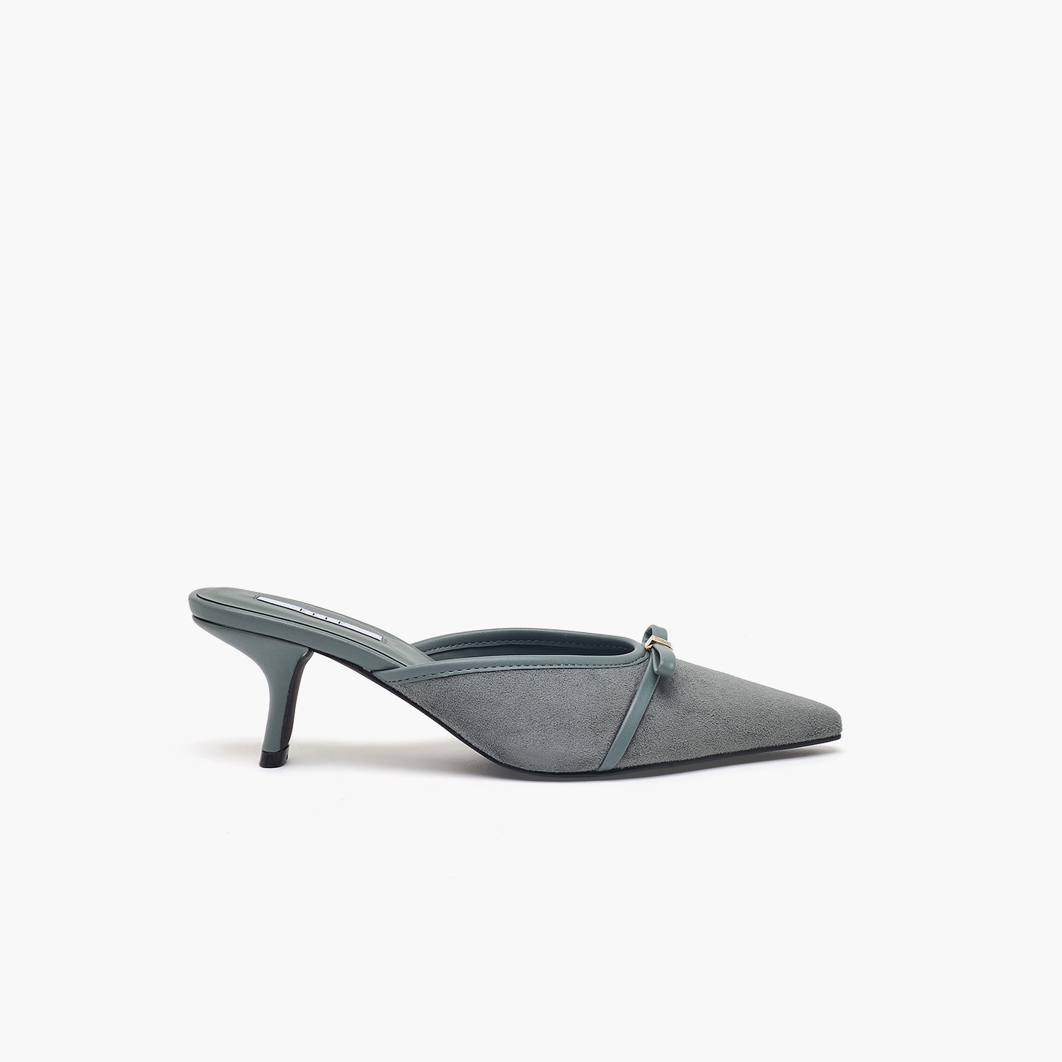 Elle Women Bow Accent Pointed Toe Kitten Heel Mules-women-shoes-heels-image-3