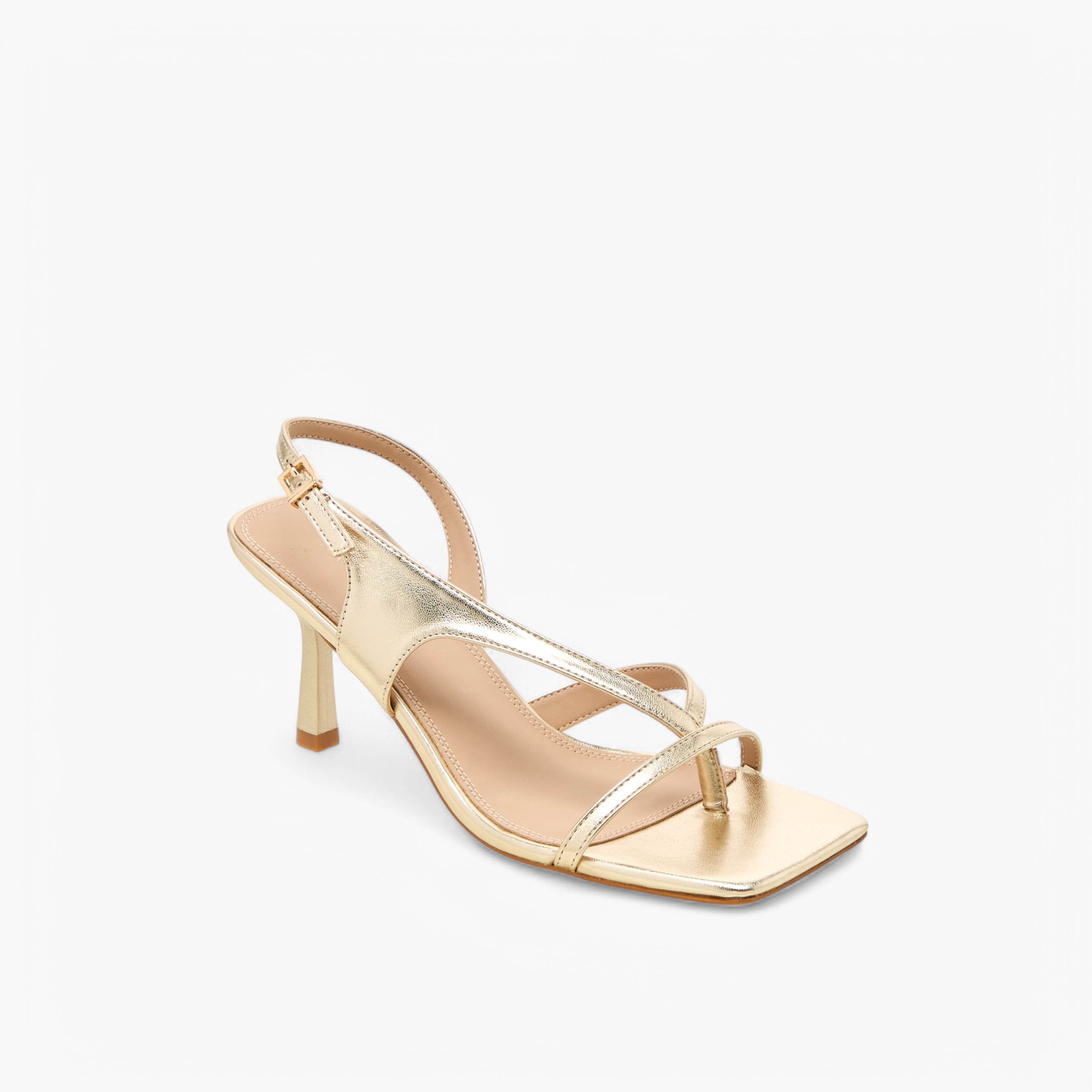 Flora Bella Cross Strap Sandals with Flared Heel and Buckle Closure-women-shoes-sandals-heeled-image-2
