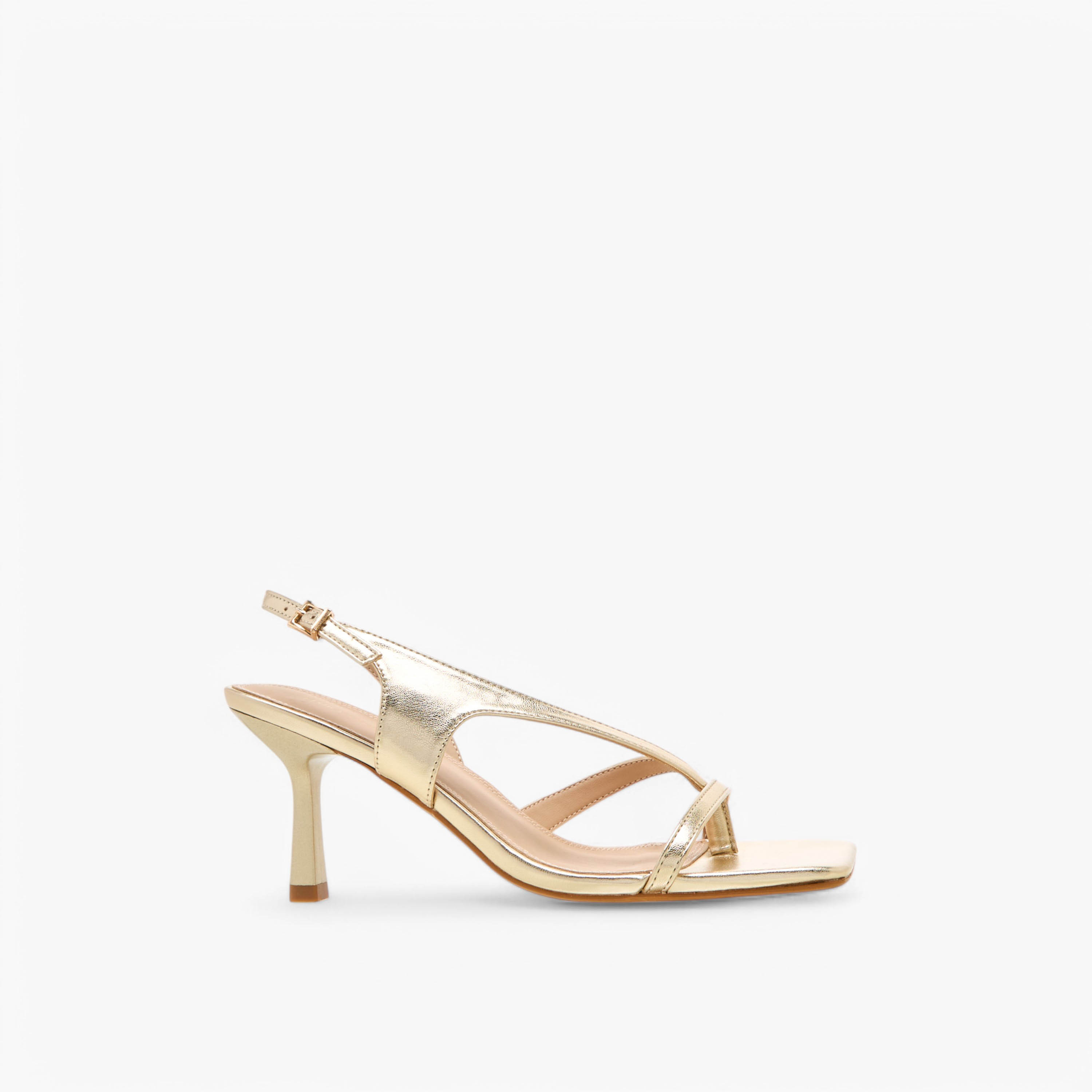Flora Bella Cross Strap Sandals with Flared Heel and Buckle Closure-women-shoes-sandals-heeled-image-3