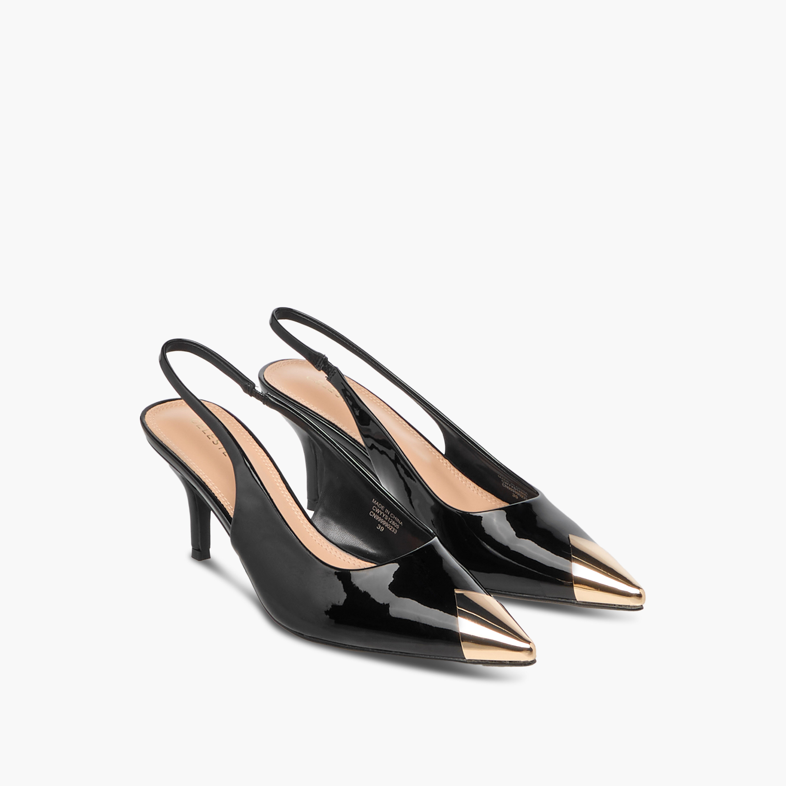 حذاء سادة بمقدمة مدببة وكعب ستيليتو للنساء من سيليست-women-shoes-heels-image-1