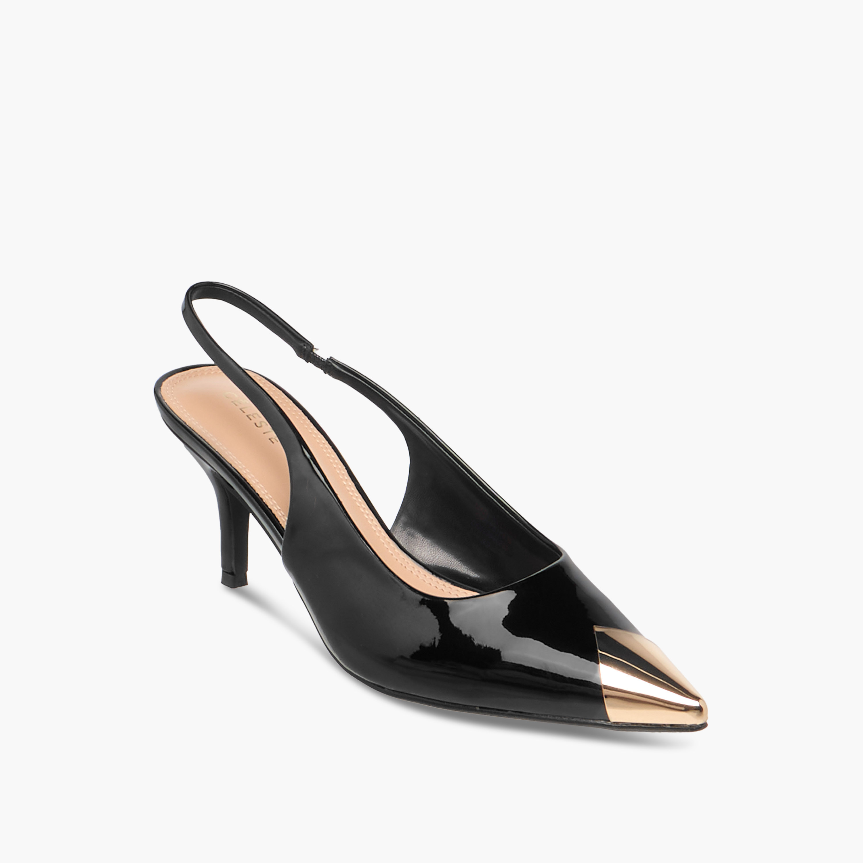 حذاء سادة بمقدمة مدببة وكعب ستيليتو للنساء من سيليست-women-shoes-heels-image-2