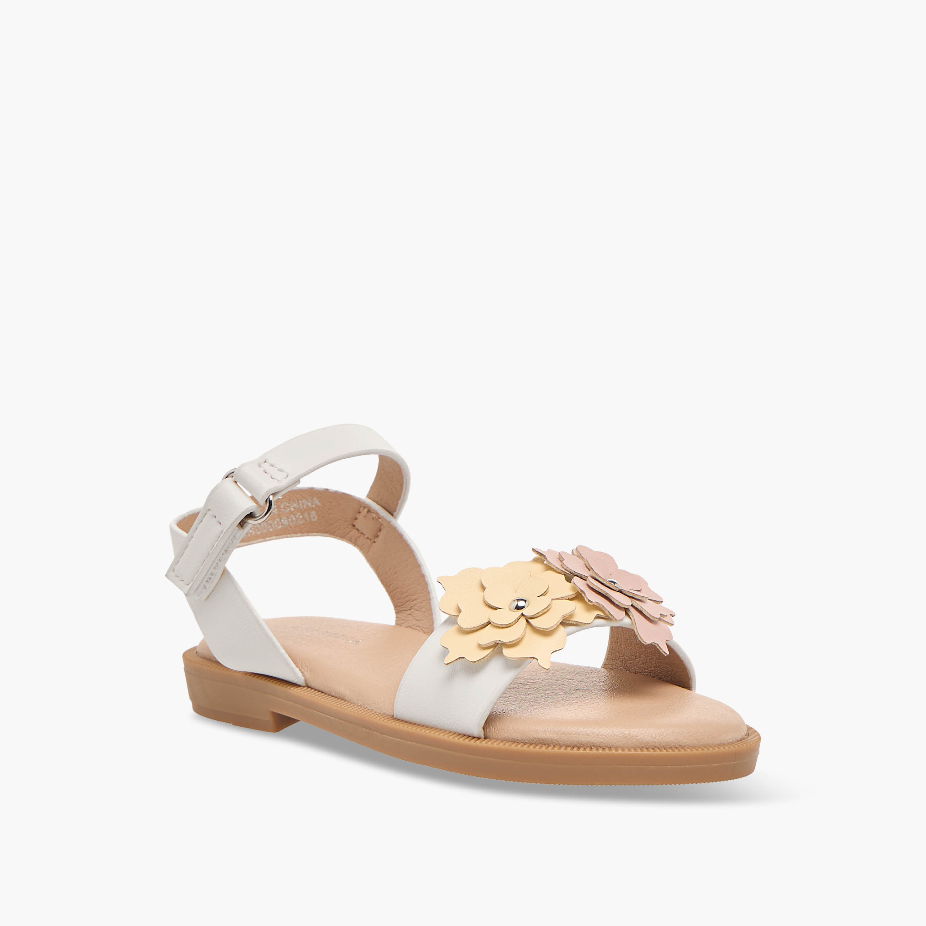 صندل بأحزمة وشريط إغلاق لاصق للبنات من فلورا بيلا-girls-shoes-sandals-image-10