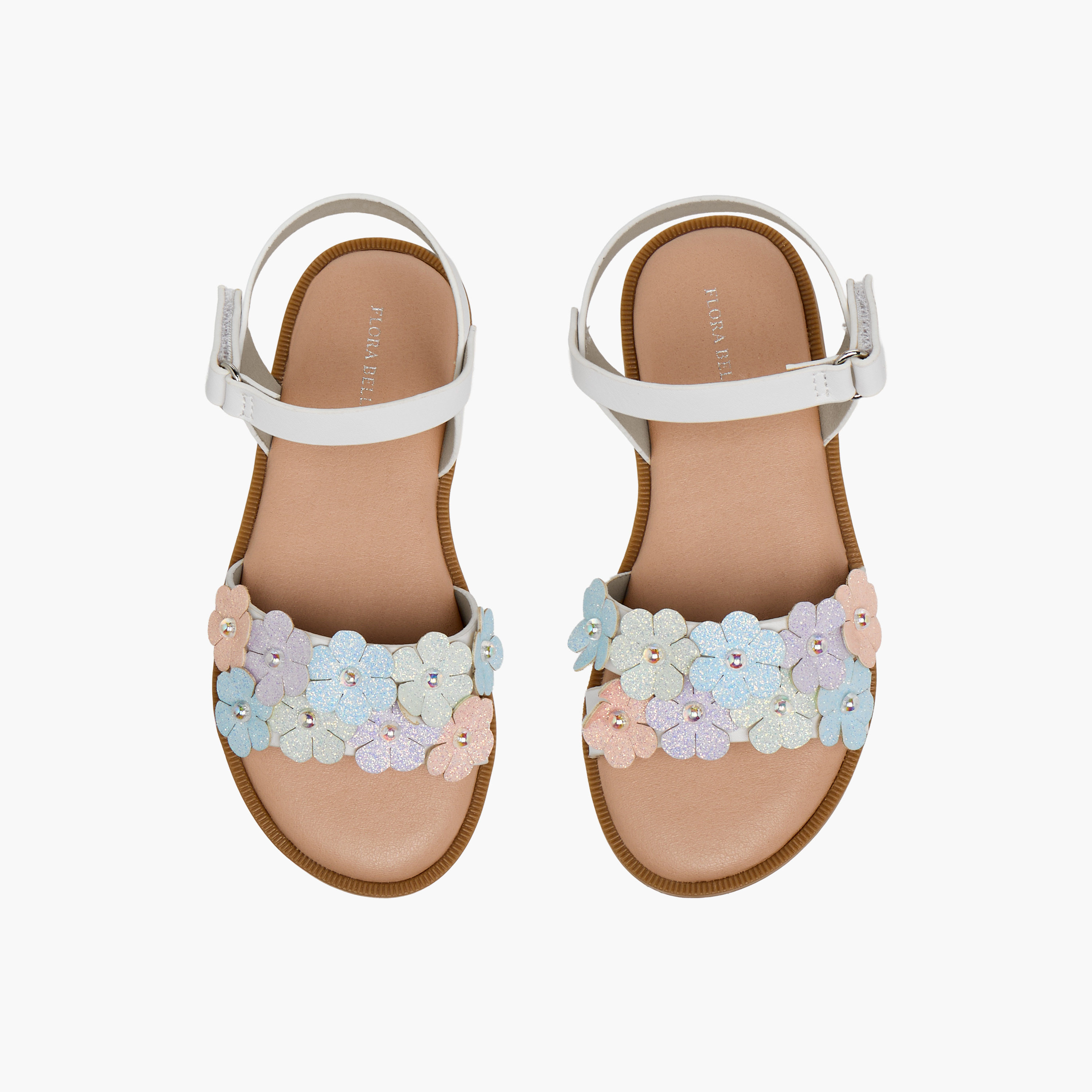صندل بشريط إغلاق لاصق للبنات من فلورا بيلا-girls-shoes-sandals-image-1
