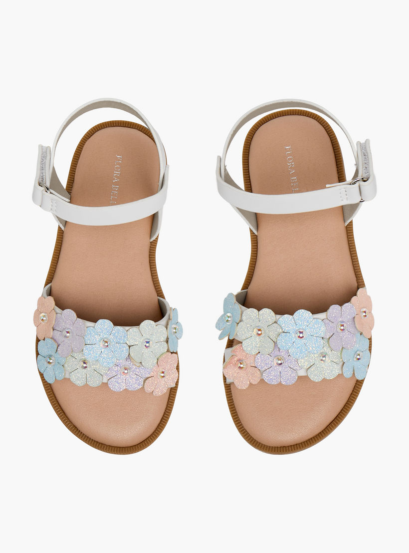 صندل بشريط إغلاق لاصق للبنات من فلورا بيلا-girls-shoes-sandals-image-1