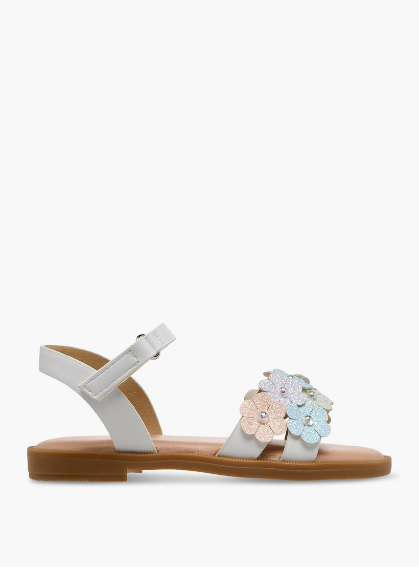 صندل بشريط إغلاق لاصق للبنات من فلورا بيلا-girls-shoes-sandals-image-3