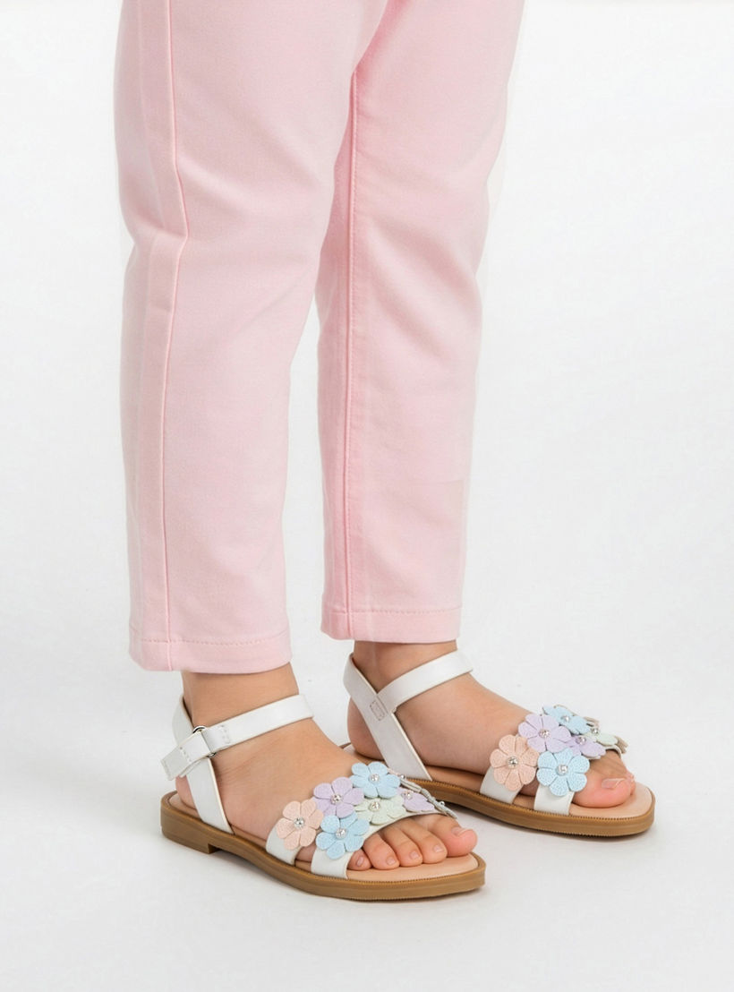 صندل بشريط إغلاق لاصق للبنات من فلورا بيلا-girls-shoes-sandals-image-2