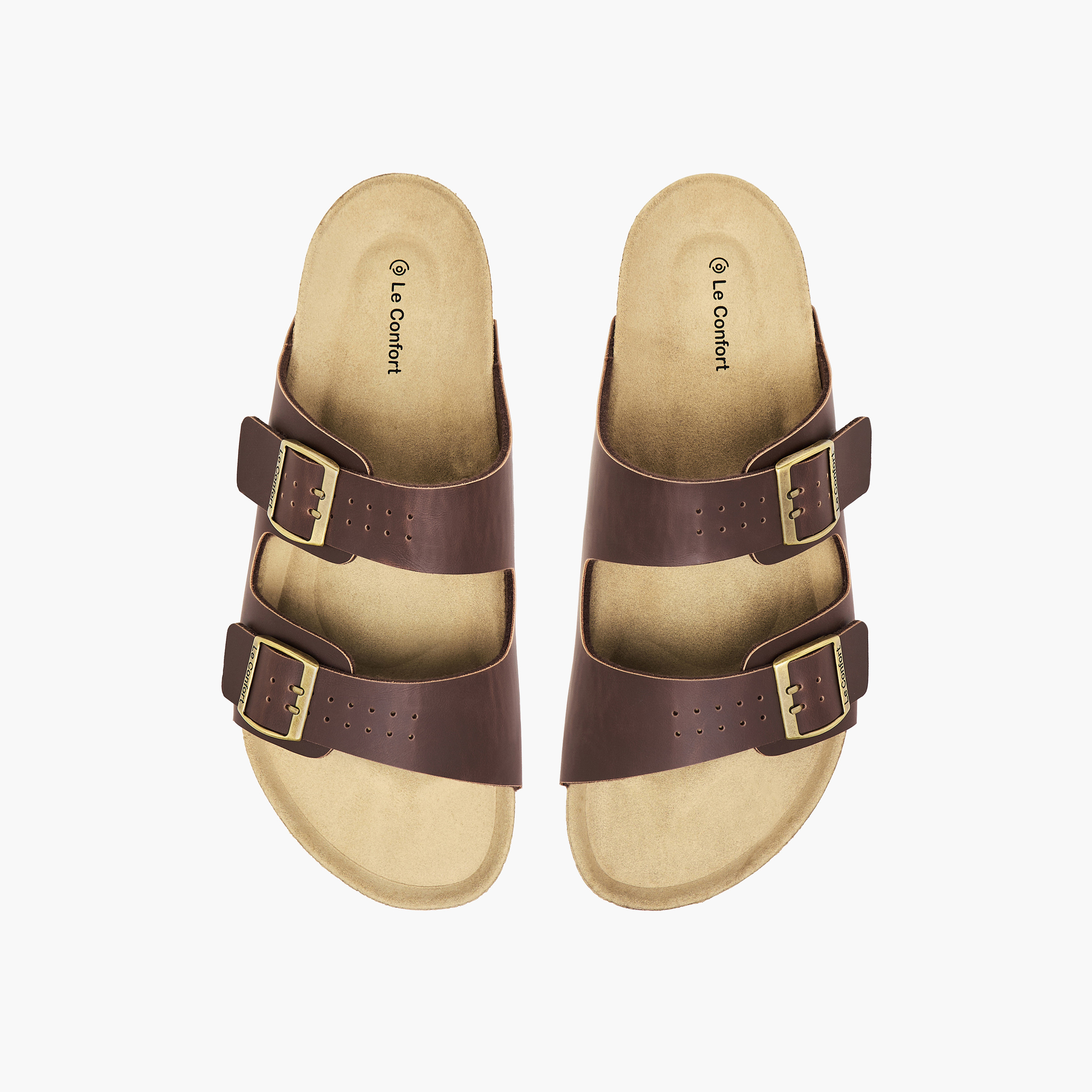 صندل مريح بتفاصيل إبزيم للرجال من لو كونفورت-men-shoes-sandals-image-1