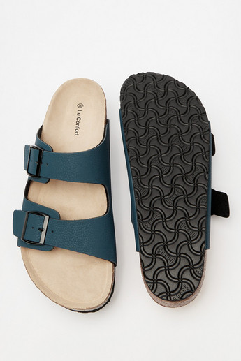 Le Confort Slip-On Sandals with Buckle Closure