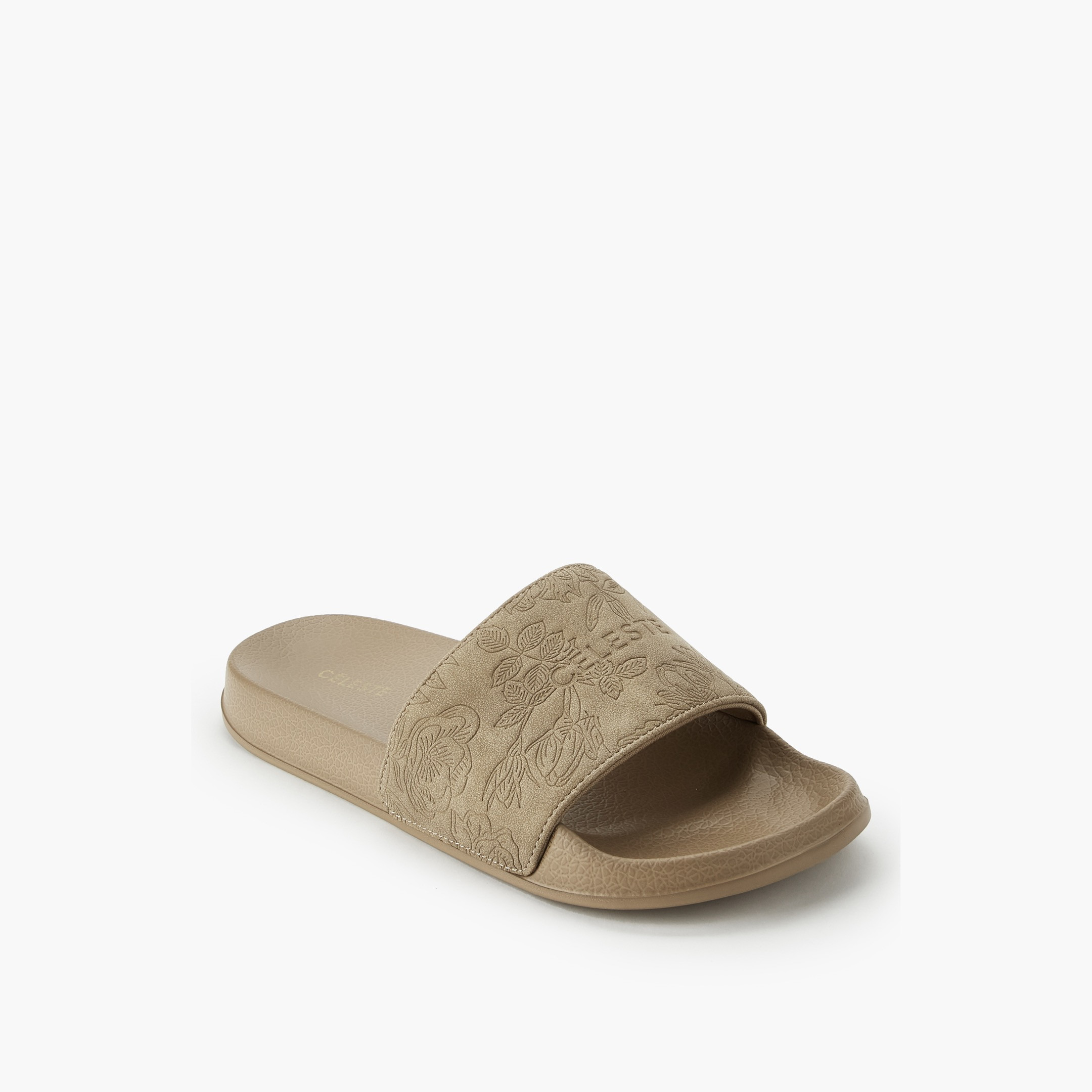 Celeste Women Floral Embossed Slides-women-shoes-flipflopsandslides-image-3
