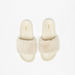 Aqua Fur Textured Slip-On Slide Slippers-Women%27s Flip Flops & Beach Slippers-thumbnailMobile-0