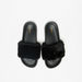 Aqua Fur Textured Slip-On Slide Slippers-Women%27s Flip Flops & Beach Slippers-thumbnailMobile-0