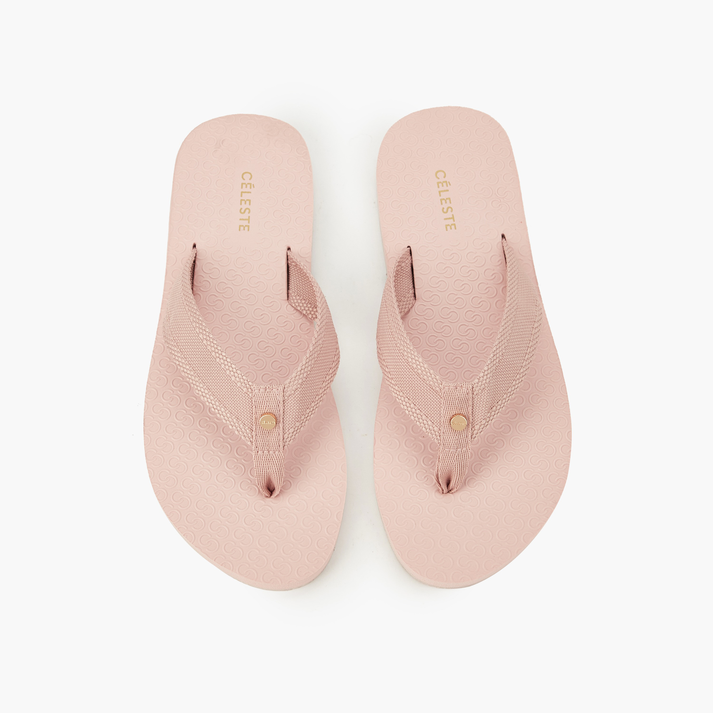 Celeste Women Monogram Textured Flip Flops-women-shoes-flipflopsandslides-image-1