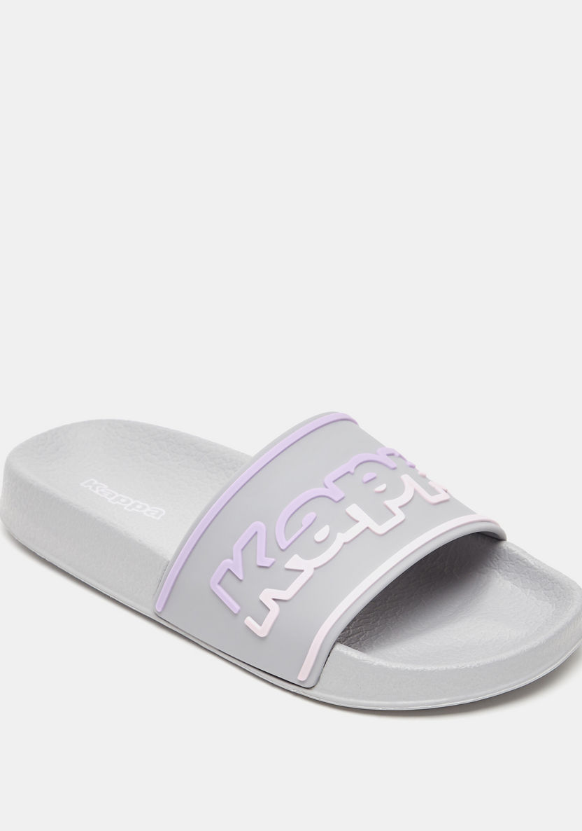 Kappa Women's Logo Print Open Toe Slide Slippers-Women%27s Flip Flops and Beach Slippers-image-1