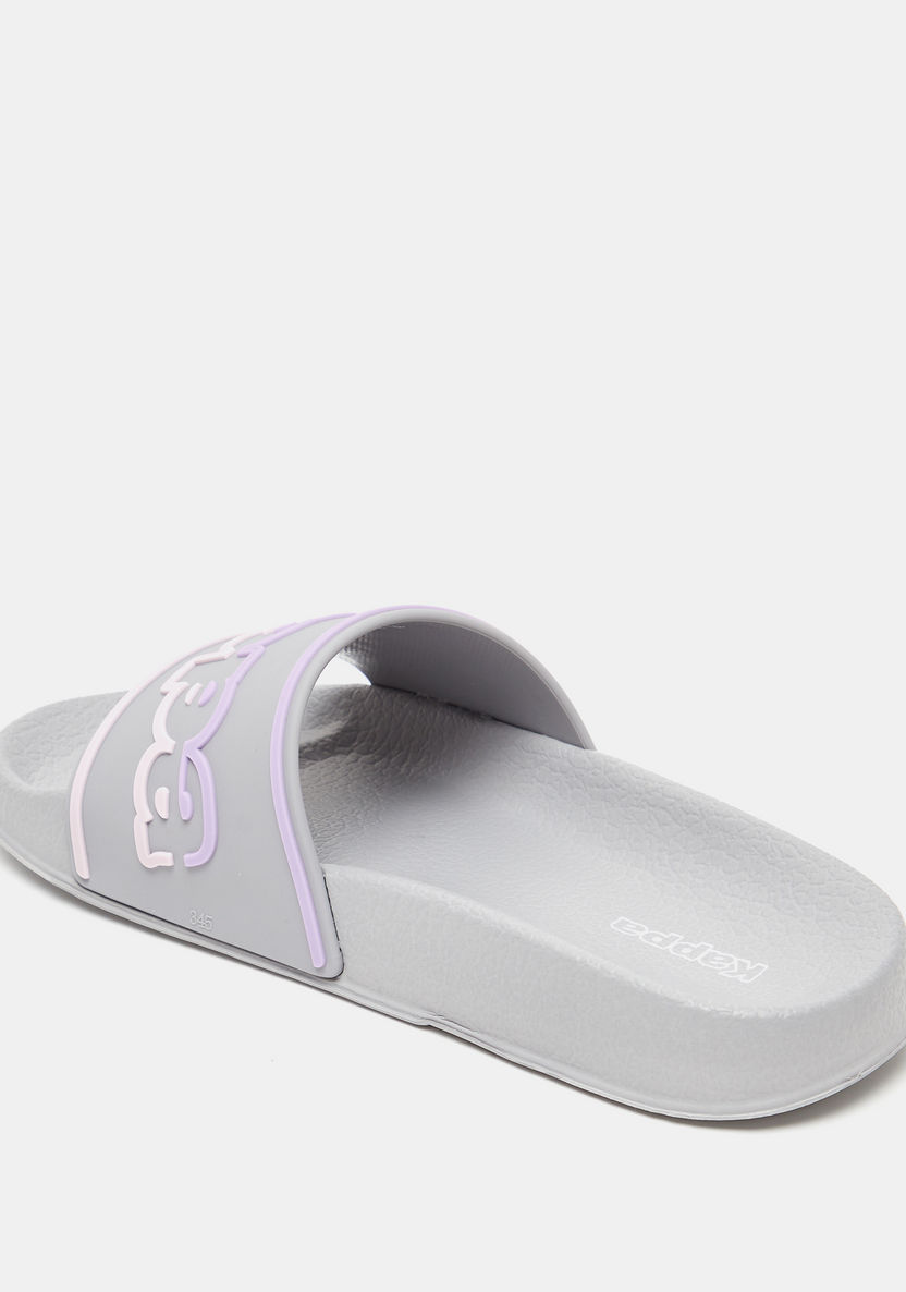Kappa Women's Logo Print Open Toe Slide Slippers-Women%27s Flip Flops and Beach Slippers-image-2