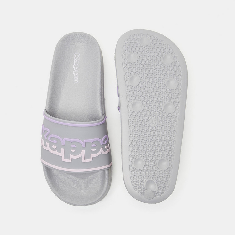 Kappa Women's Logo Print Open Toe Slide Slippers