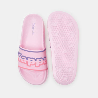 Kappa Women's Logo Print Open Toe Slide Slippers