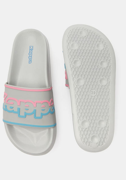 Kappa Women's Embossed Logo Detail Slip-On Slide Slippers-Women%27s Flip Flops & Beach Slippers-image-5