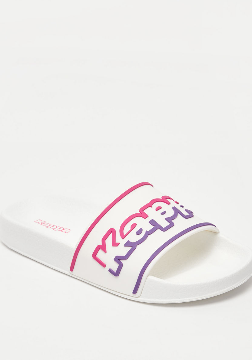 Kappa Women's Logo Print Open Toe Slide Slippers-Women%27s Flip Flops & Beach Slippers-image-1