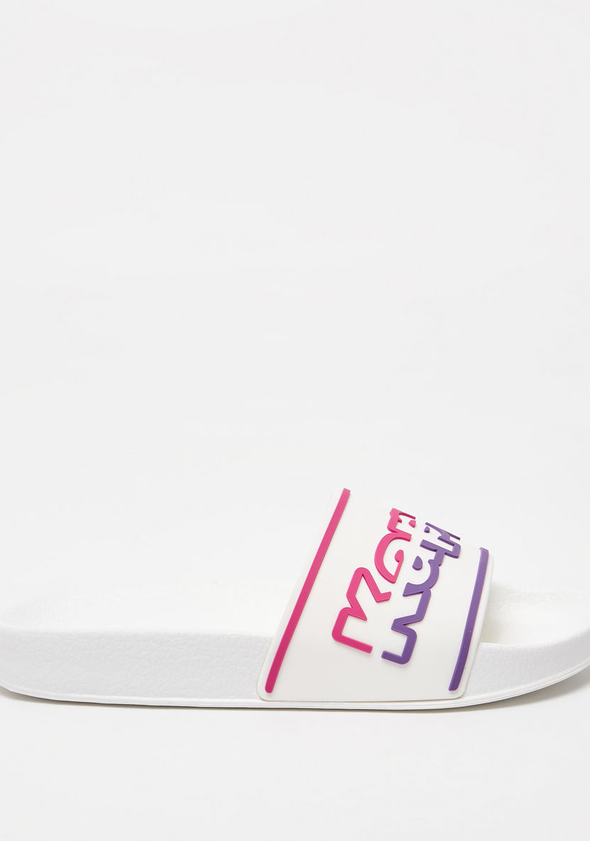 Kappa Women's Logo Print Open Toe Slide Slippers-Women%27s Flip Flops & Beach Slippers-image-3