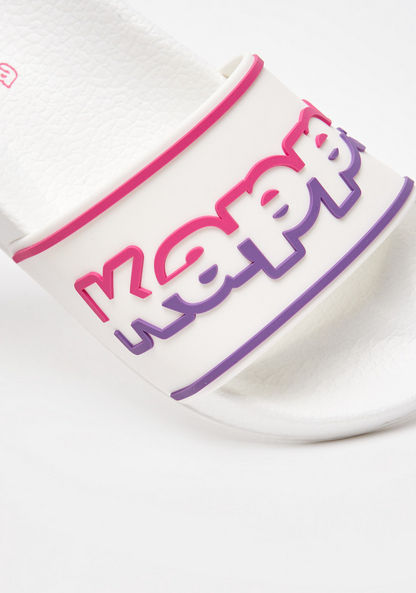 Kappa Women's Logo Print Open Toe Slide Slippers-Women%27s Flip Flops & Beach Slippers-image-4