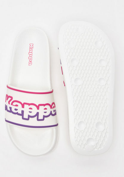 Kappa Women's Logo Print Open Toe Slide Slippers-Women%27s Flip Flops & Beach Slippers-image-5