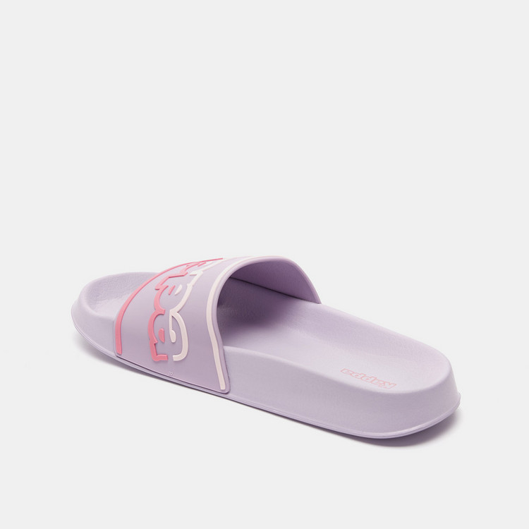Kappa Women's Embossed Logo Detail Slip-On Slide Slippers
