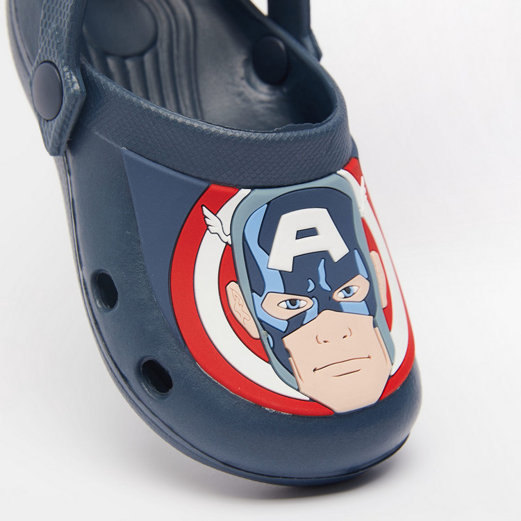 Captain America Embossed Slip-On Clogs