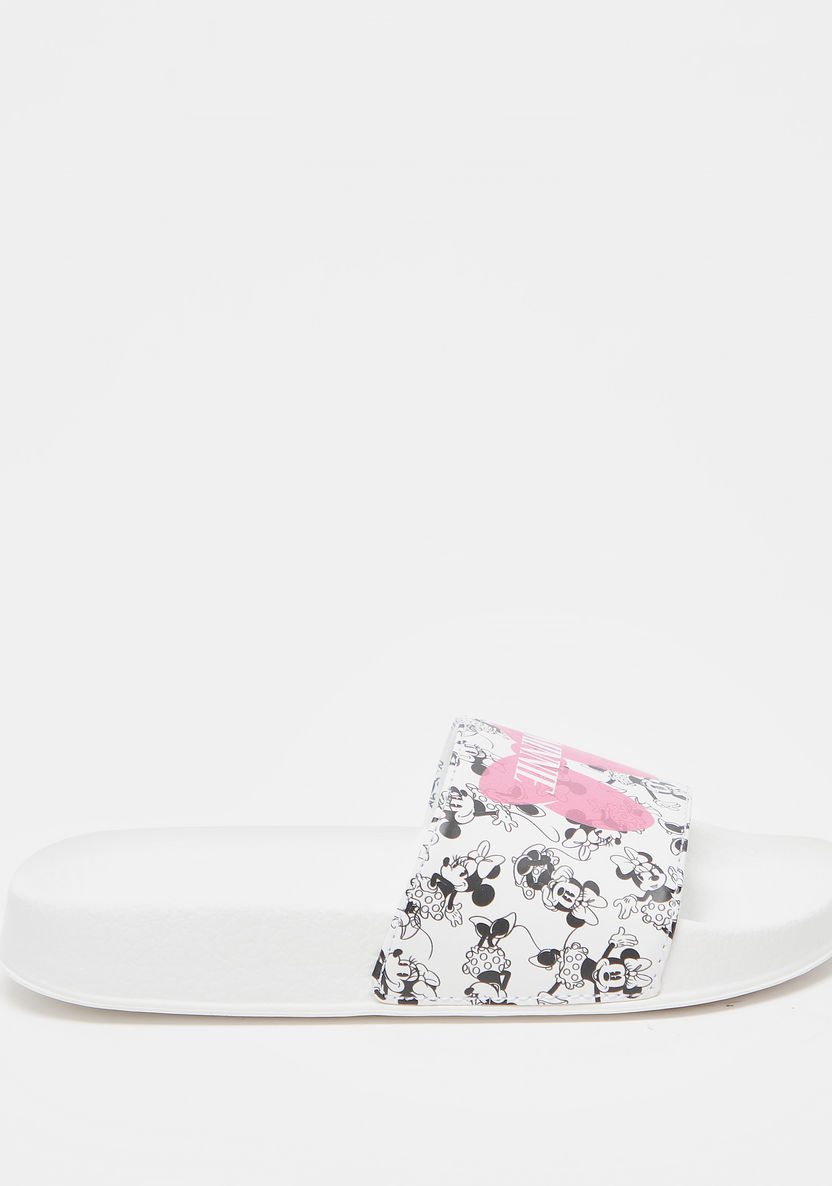 Minnie Mouse Print Slide Slippers-Girl%27s Flip Flops & Beach Slippers-image-1