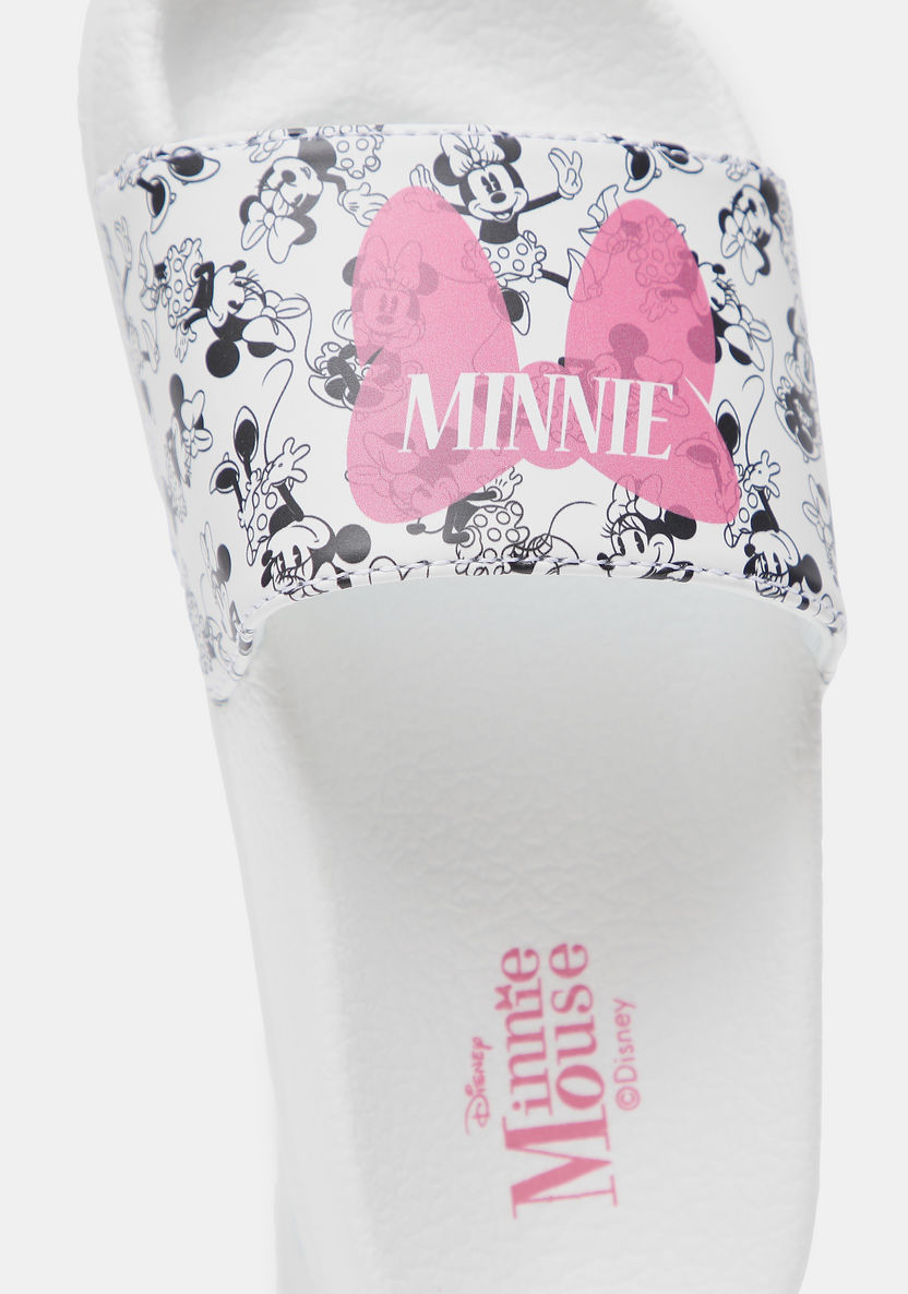Minnie Mouse Print Slide Slippers-Girl%27s Flip Flops & Beach Slippers-image-4