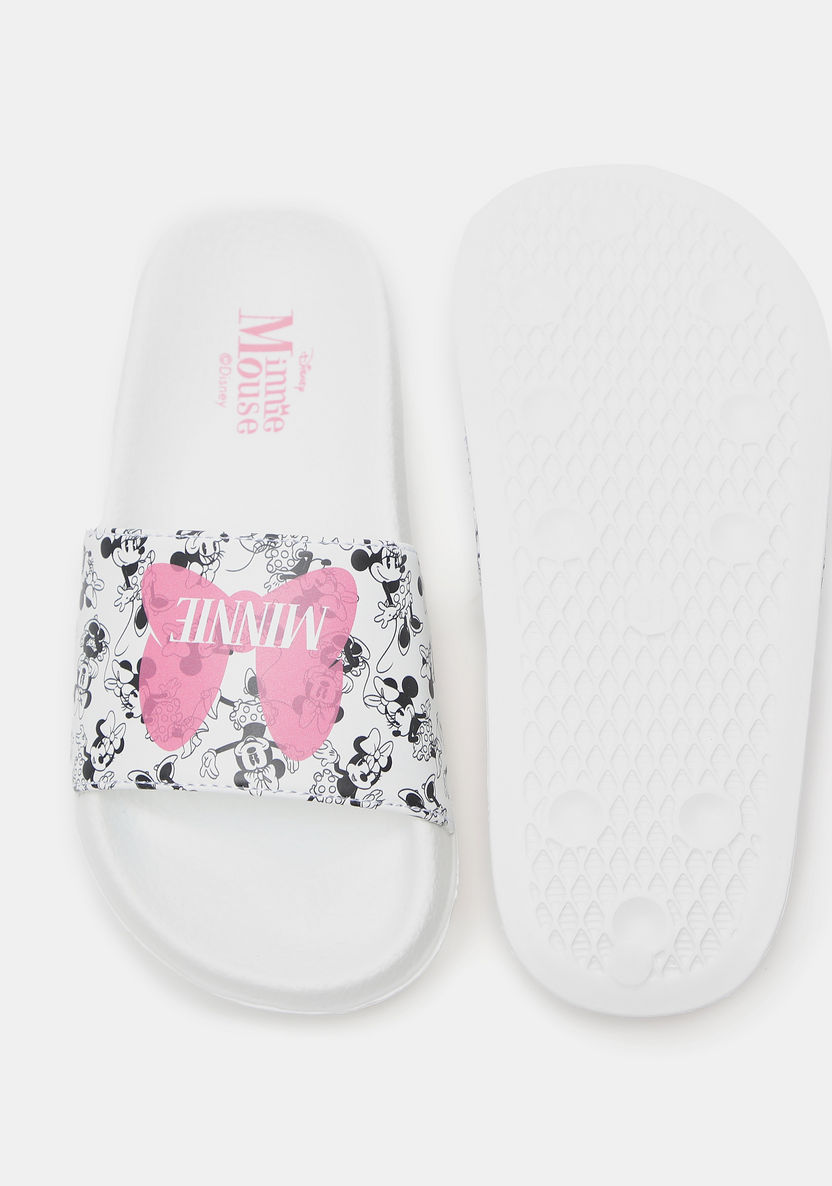 Minnie Mouse Print Slide Slippers-Girl%27s Flip Flops & Beach Slippers-image-5