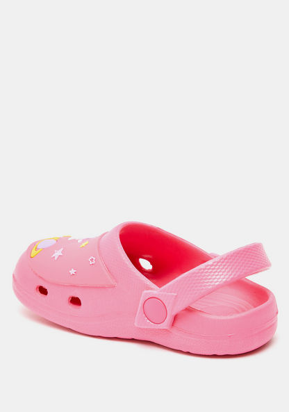 Embossed Slip-On Clogs with Strap