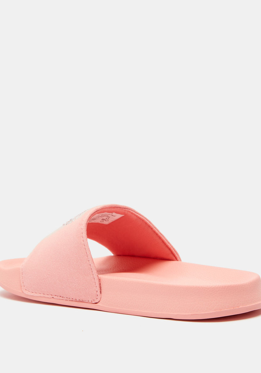 Heart Embellished Slip-On Slide Slippers-Girl%27s Flip Flops & Beach Slippers-image-2