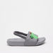 Crocodile Applique Detail Slide Slippers with Slingback Strap-Boy%27s Flip Flops & Beach Slippers-thumbnailMobile-0