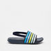 Striped Slide Slippers with Elasticated Back Strap-Boy%27s Flip Flops & Beach Slippers-thumbnail-0
