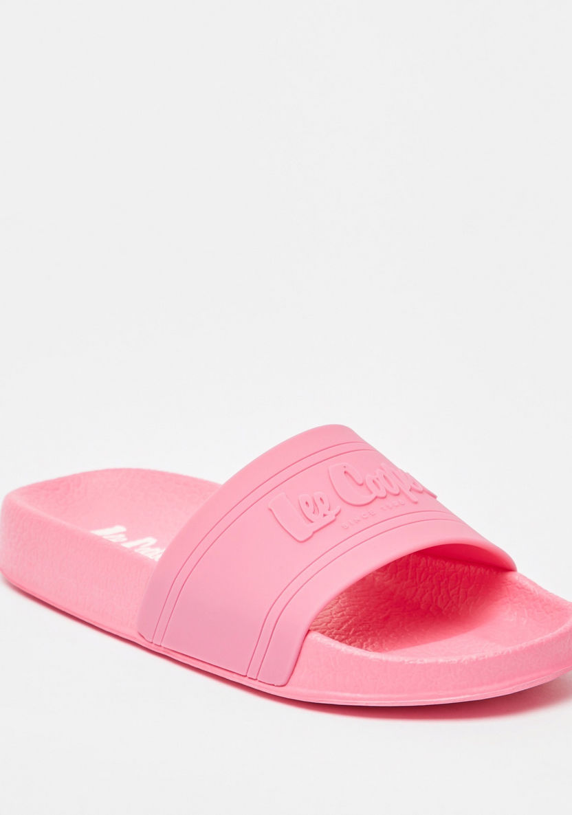 Lee Cooper Girls' Solid Slip-On Slide Slippers-Girl%27s Flip Flops & Beach Slippers-image-2