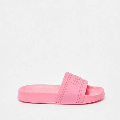 Lee Cooper Girls' Solid Slip-On Slide Slippers