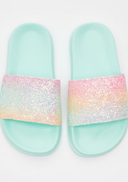 Embellished Slip-On Slide Slippers-Girl%27s Flip Flops and Beach Slippers-image-0