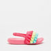 Ruffle Accented Slide Slippers with Elasticated Back Strap-Girl%27s Flip Flops & Beach Slippers-thumbnailMobile-0