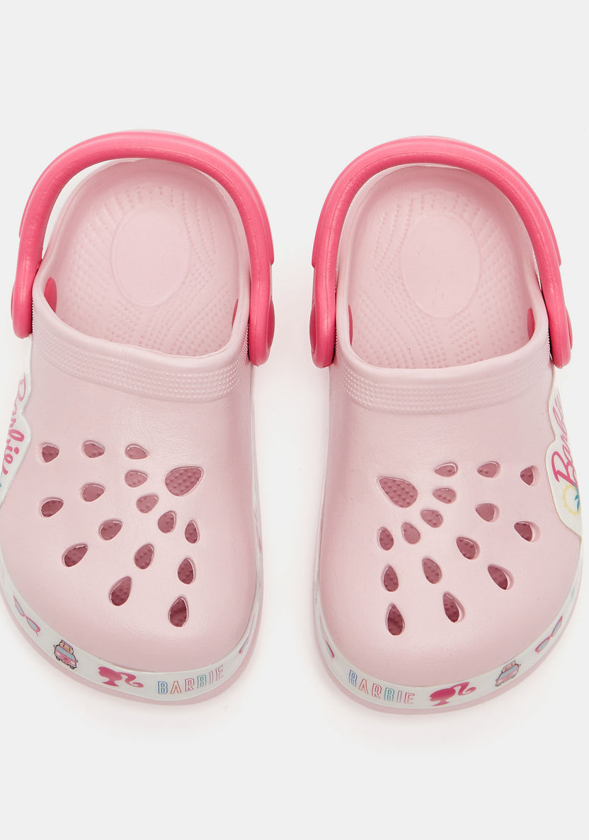 Barbie Print Slip-On Clogs-Girl%27s Flip Flops & Beach Slippers-image-0