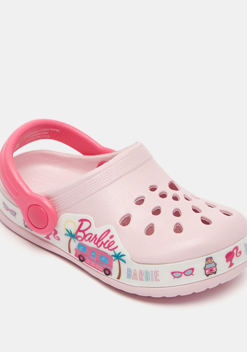Barbie Print Slip-On Clogs-Girl%27s Flip Flops & Beach Slippers-image-2